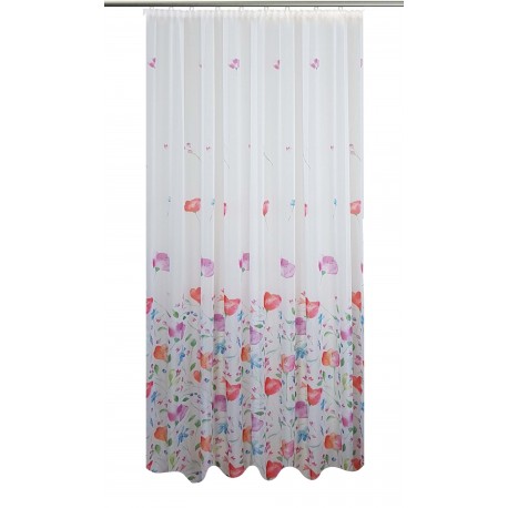 Vorhang nach Maß "Flowers", Aufhängung, komplett