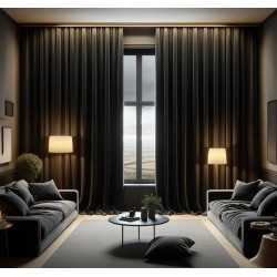 Verdunkelungsvorhang nach Maß, Überbreite XXL, Übergardine, Höhe: 70 - 290 cm, Breite: 20 -1000 cm