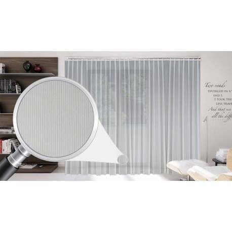 Gardine nach Maß, Design: "Stripe", Automatik-Faltenband (1:2,5), 3er-Falte